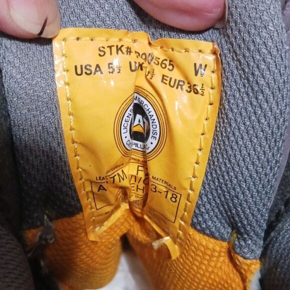 Caterpillar Womens Echo Steel Toe Work Boots Leather Upper Gray Sz 5,5 - Picture 16 of 16